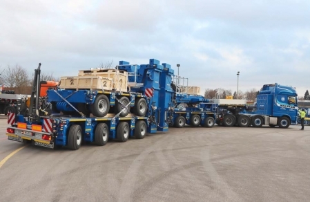 GOLDHOFER A LIVRAT O COMBINAŢIE DE VEHICULE TRACTATE CU 5+7 AXE, PENTRU O COMPANIE DE TRANSPORT IRLANDEZĂ
