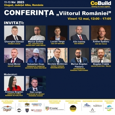 Invitaţie la târgul festival CoBuild 2023 - între 11-13 mai, Ciugud, jud Alba
