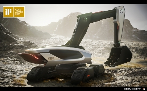 Doosan Concept-X Excavator Wins iF Design Gold Award 